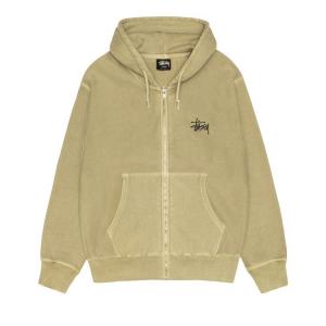 Худи Stussy Basic Zip Hoodie Pigment Dyed, Elm