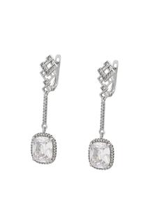 Faina Женские серьги-подвески серебристо-белого цвета