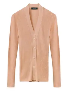 Кардиган в рубчик на пуговицах Fabiana Filippi, розовый