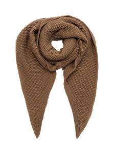 Мягкий шарф с бахромой - аксессуар для холодных дней в бежевом цвете. Faera