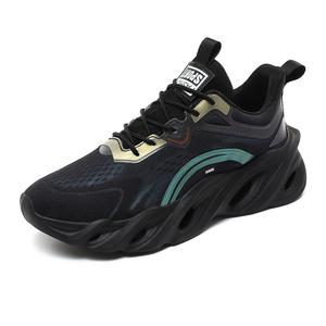 King Jinmai Мужские повседневные кеды низкие черно-зеленые, цвет Black Green