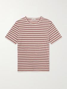 Полосатая льняная футболка MR P., коричневый