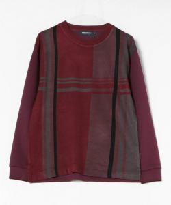 Вязаная футболка с круглым вырезом и вставками из ткани понте.