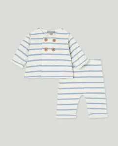 Детский комплект с длинным рукавом из пике Coconut El Corte Inglés, синий