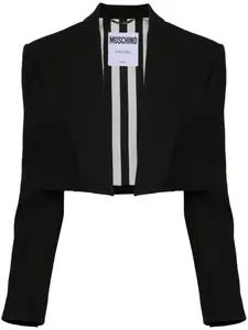 Укороченный жакет без застежки Moschino, черный