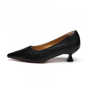 ZHR Женские туфли на высоком каблуке бежевые, черные — черные, цвет Black