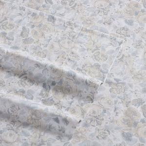 Комплект простыней Laura Ashley из хлопка с атласом плотностью 300 ниток с принтом, серый