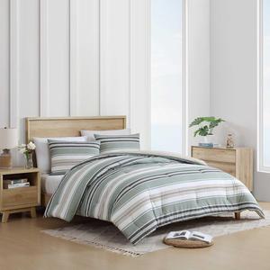 Nautica Комплект постельного белья King Size, цвет Prospect Harbor Green, хлопковое, средней плотности, всесезонное, включает простыню, пододеяльник и наволочки, сертифицировано Oeko-Tex