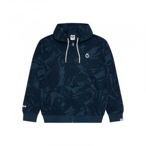 Толстовка с молнией *A Bathing APE с абстрактным принтом Aape, темно-синий