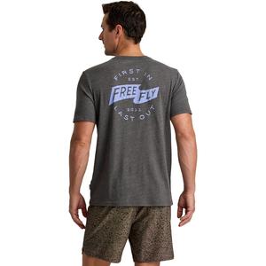 Мужская футболка Первая и последняя лунка Free Fly, Black Heather