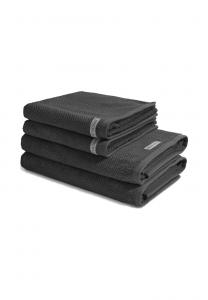 Набор полотенец Ross Selection, 4 штуки, 100x50/140x70 см, черный