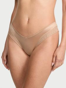 Гладкие трусики-стринги с сетчатой отделкой Very Sexy, praline