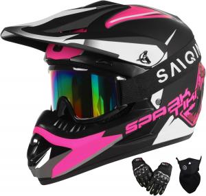 Шлем для мотокросса Tiandu, розовый