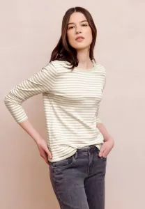 Топ с длинными рукавами и вышивкой в виде миток Street One Studio, Beige