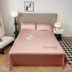 Avivi Простыня 120х230 см и наволочка из летнего шелка, цвет Purple bean paste