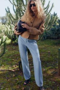 Персиковый пиджак H&M, бежевый