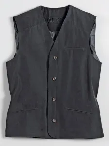 Жилет из искусственной кожи Marco Donati, серый