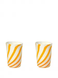 Набор полосатых стаканов (на двоих) Bitossi Home, белый