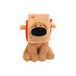 Плюшевая игрушка в стиле картошки фри с большой мордой собаки высота 24см/35см FKOFR