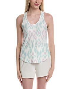 PJ Salvage Ikat Watercolor Tank, зеленый