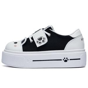 JINDUN Износостойкие и легкие женские лоу-топ скейтборд кроссовки - черные, цвет Black