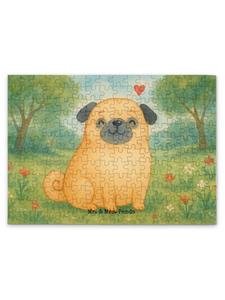 Mr. & Mrs. Panda Дизайн пазла «Мопс» без надписей белым цветом