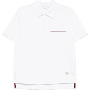 Rwb Trim Короткий Рукав Поло THOM BROWNE, белый
