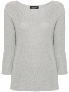 Джемпер с эффектом металлик Fabiana Filippi, серый
