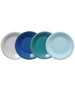 Набор из 4 классических салатных тарелок Coastal Blues с ободком Fiesta, Coastal Blues