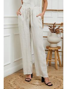 Тканевые брюки La Compagnie Du Lin, кремовый