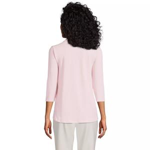 Женский топ из легкого трикотажа Lands End с воротником-хомутом Lands' End, белый