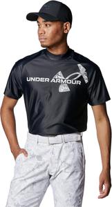 Мужская поло-рубашка для гольфа UNDER ARMOUR UA Iso-Chill с коротким рукавом и высоким воротником, черный/серый