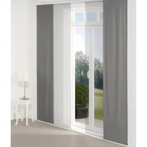 Жалюзи Dim out, панельный кареточный комплект 1 шт., включая утяжелительную планку Wirth, серый