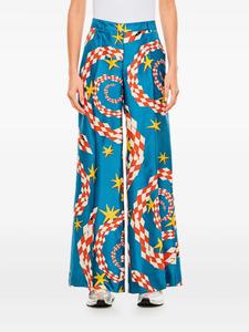 Брюки с графическим принтом Alberto Biani, синий