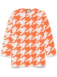 Кардиган в ломаную клетку Bruno Manetti, оранжевый