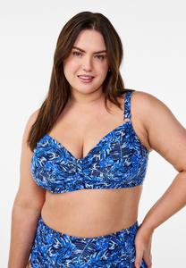Верх бикини MIT BÜGEL UND MUSTER Zizzi, синий
