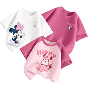 Футболка 3 шт, для детей 3-7 лет Disney, белый