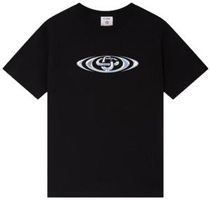 Классическая футболка Casablanca с искаженным логотипом, черная