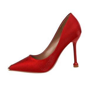 QITUMAUL Красные женские туфли на тонком каблуке 10,5 см, цвет Red[Heel Height 10.5cm]