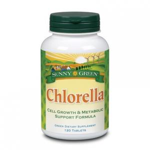 Хлорелла 1500 мг 120 комп Санни Грин, Solaray