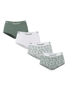 Бой-шорты PIECES, зеленый/белый