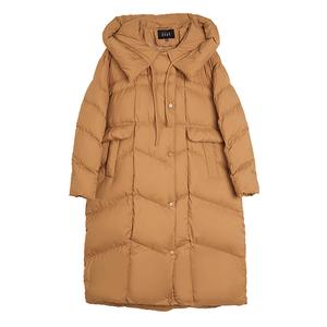 Пуховик женский с капюшоном Moderate Down Coat ELLE, темно-хаки