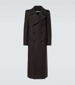 Двубортное пальто из смесовой шерсти Dries Van Noten, Dark Brown