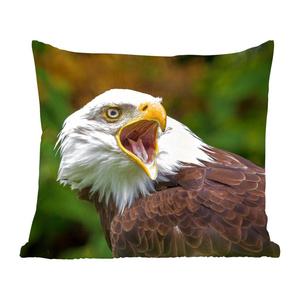 MuchoWow Декоративная подушка Диванная подушка Декоративная подушка для гостиной 45 x 45 см Квакающийся белоголовый орлан - Чехлы для подушек - Декоративные чехлы для подушек - Декоративные чехлы для подушек
