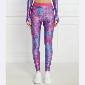 Леггинсы узкого кроя Versace, синий