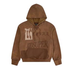 Худи KidSuper Sun Faded Hoodie, Brown
