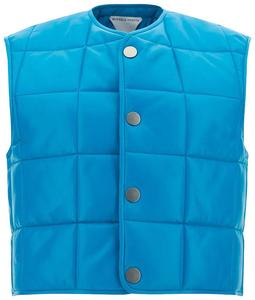 Жилет Bottega Veneta из блестящей кожи "Pool", синий