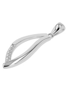 Adeliás Женский кулон из серебра 925 пробы с кубическим цирконием в серебряной оправе