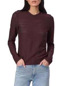 Текстурированный трикотажный свитер Julia с круглым вырезом rag & bone, цвет Dark Purple