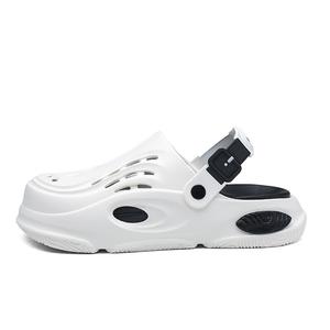 MESUCA Речные треккинговые садовые шлепанцы мужские бело-черные, цвет White Black